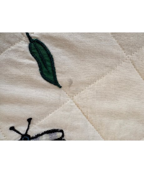 botanical embroidery quilted jacket
