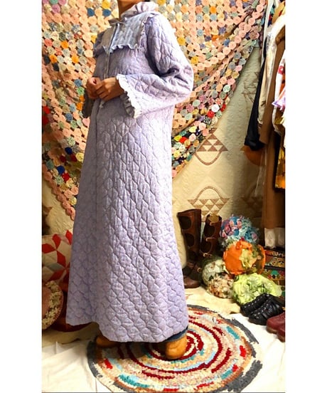 70's quilting flower dress