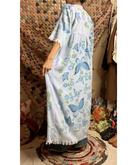 70s butterfly pile dress
