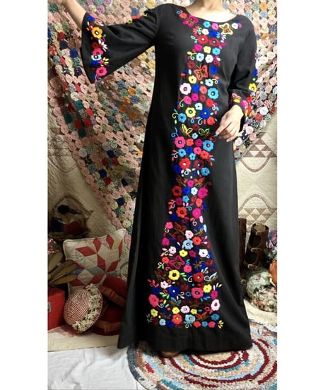 60-70's hand embroidered mexican dress