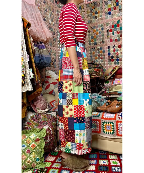 patchwork super wide leg pants