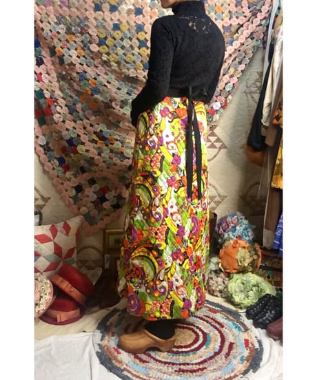 60's psychedelic quilting skirt