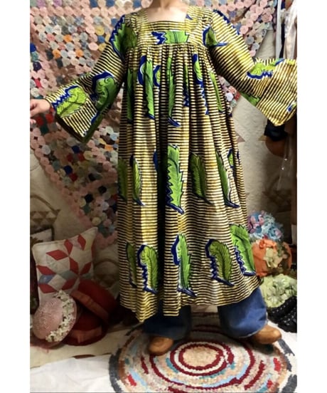 bell sleeve batik dress