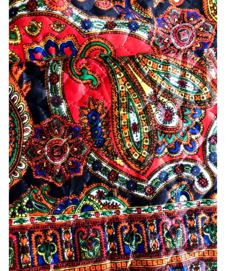 70s paisley quilting skirt