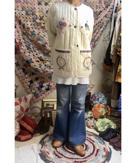 quilting lace patch jacket