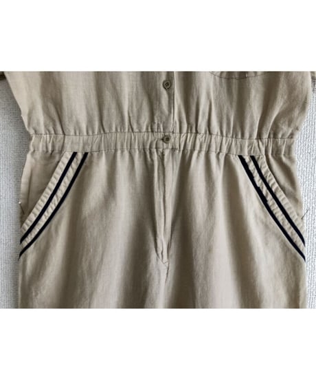 80's sailor collar jump suit