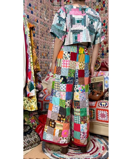 patchwork short tops
