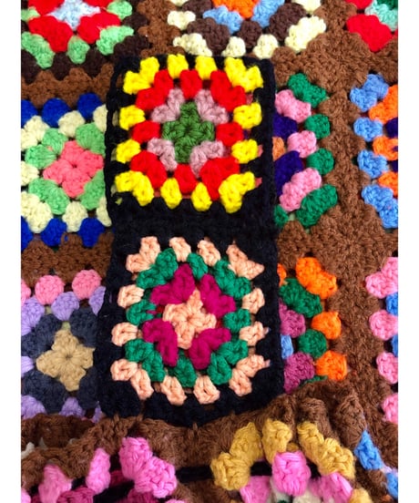 granny square one-piece brown