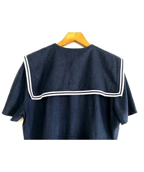 sailor collar linen dress