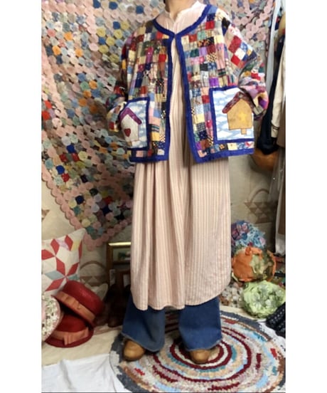 patchwork house motif jacket