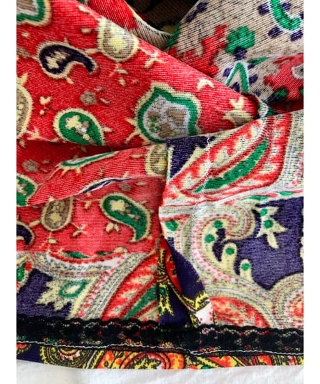 patchwork print paisley dress