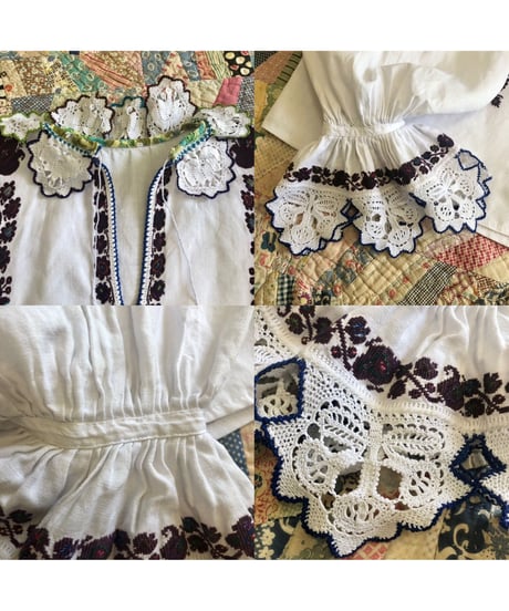 vintage croatian embroidered blouse