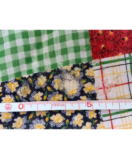 70s patchwork print dress