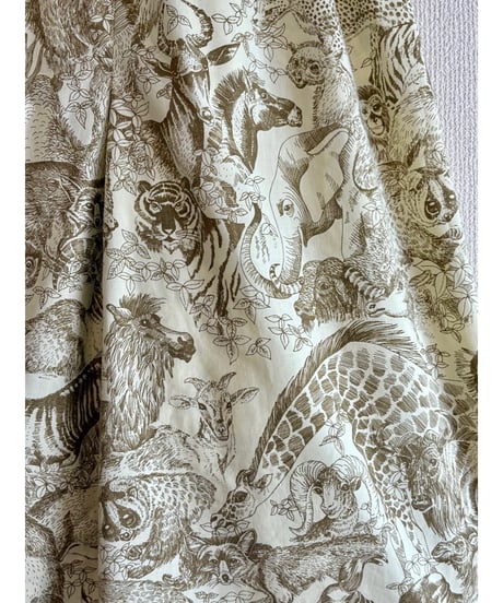 animal jungle super wide leg pants（70s fabric）
