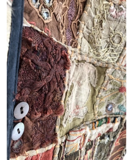 patchwork embroidered quilting jacket