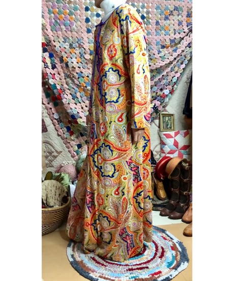 70s paisley dress
