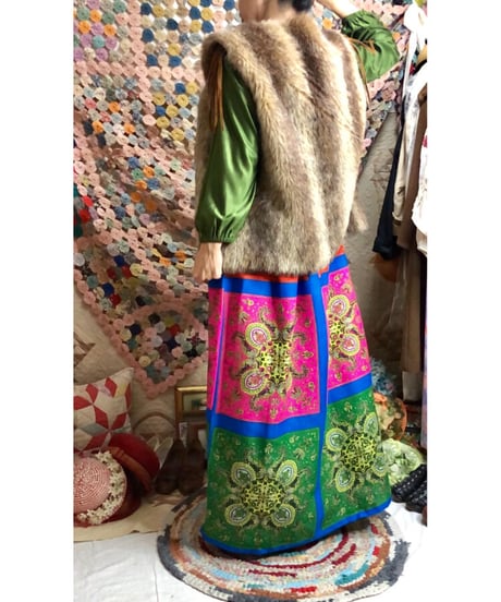 60's faux fur vest