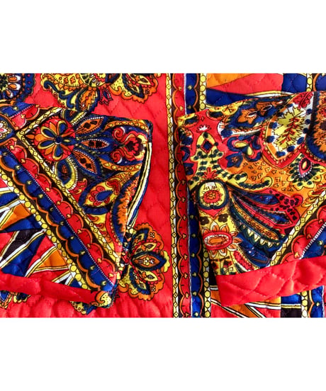 60s paisley quilting dress