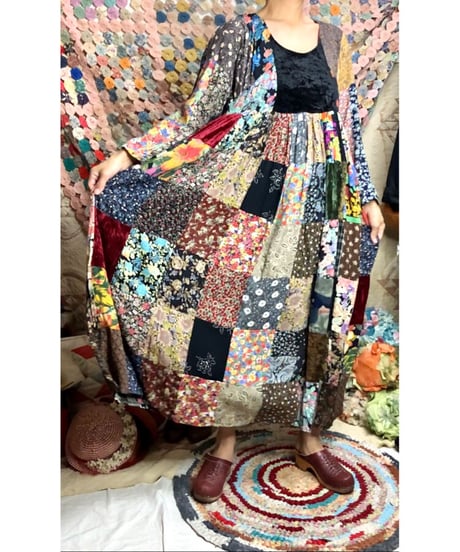 70's patchwork dress