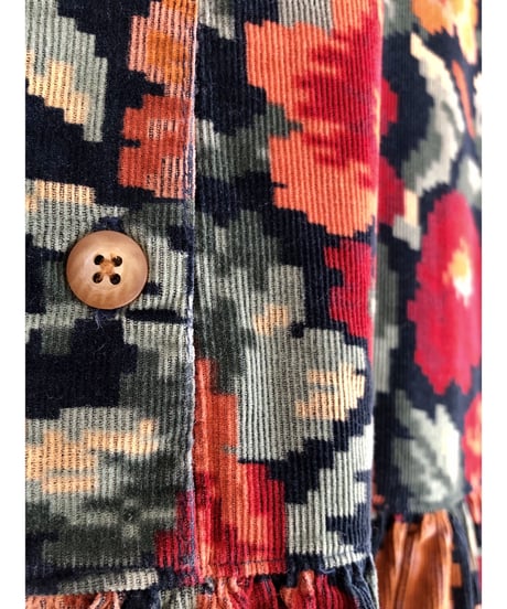 corduroy flower one-piece