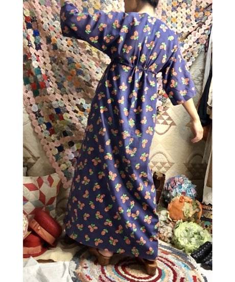 70's belly flower one-piece