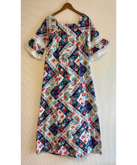 70s flower print dress