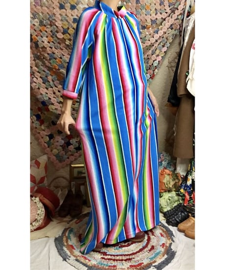 70s multicolored stripe dress