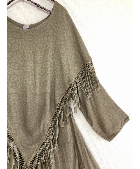 fringe rayon dress