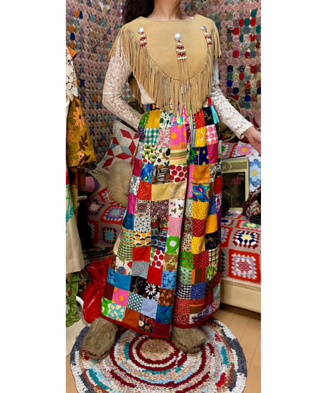 patchwork super wide leg pants
