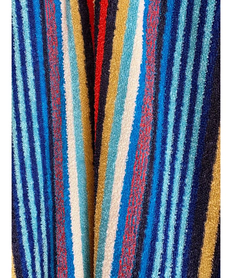 70s stripe hoodie pile dress