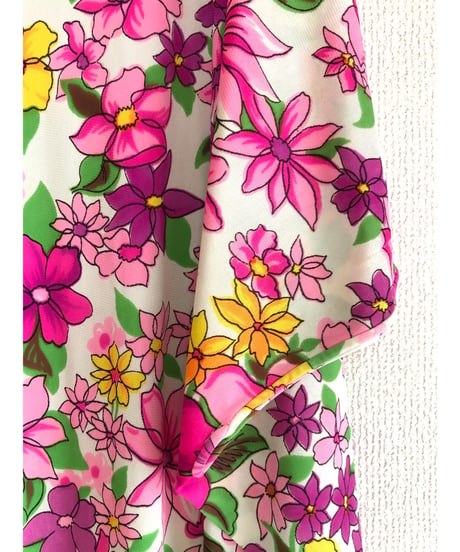 70s flower easy dress