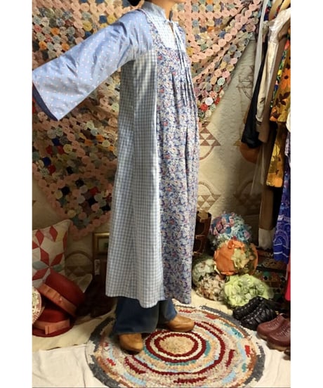 flower plaid dress