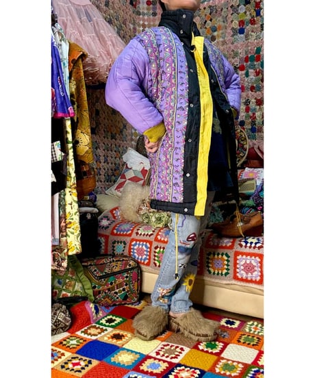 80s 2tone color blouson