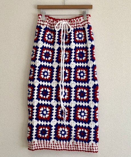 granny square skirt  tricolor