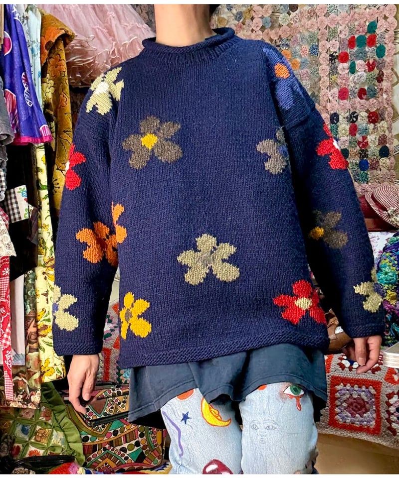 ecuador hand knit daisy sweater | Quilt