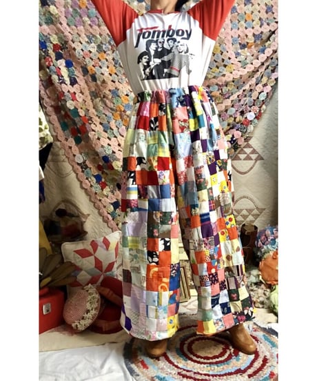 patchwork super wide pants