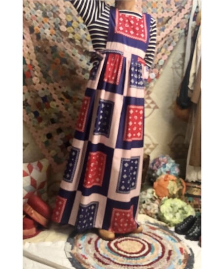 70's bandanna print one-piece