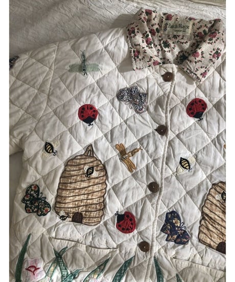 w.face patchwork quilting jacket
