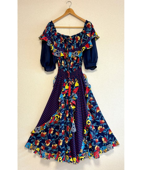 80s LACHINE flower dress