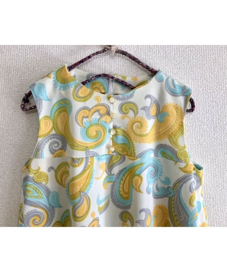 70's paisley mini dress
