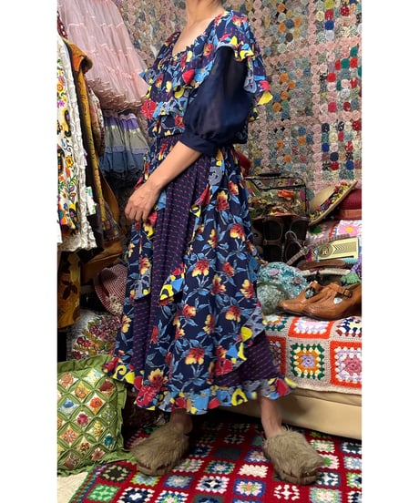 80s LACHINE flower dress