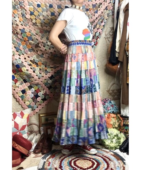 indian cotton skirt pastel