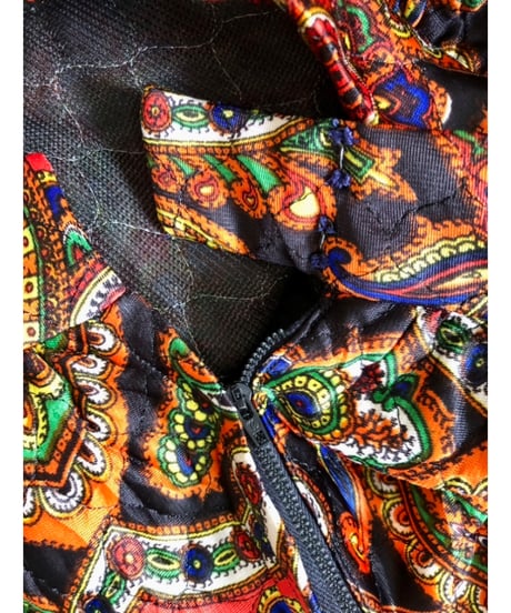 70s paisley quilting skirt