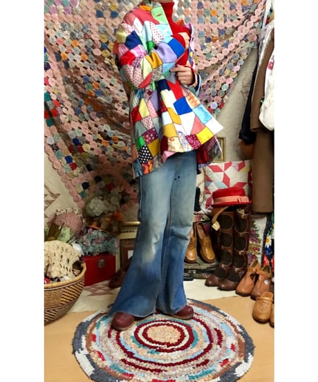 60-70s crazy quilt jacket