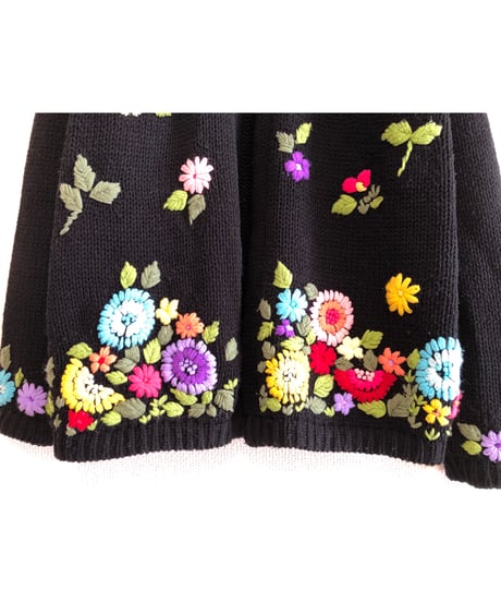 60s embroidered cardigan