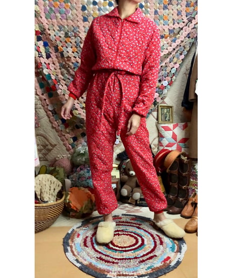 80s quilting jump suit