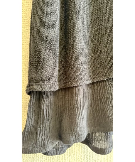 80s black layer dress