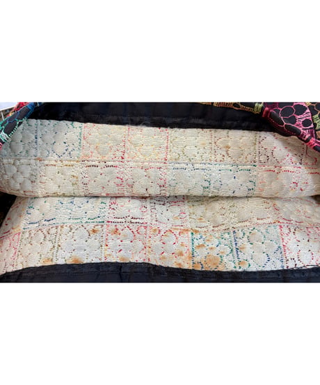 70s embroidered quilting skirt