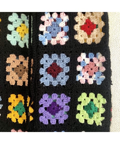 granny square skirt  black