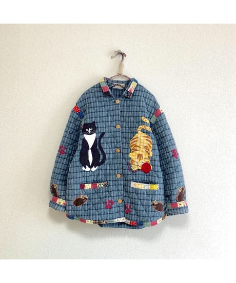 w.face quilting cat jacket